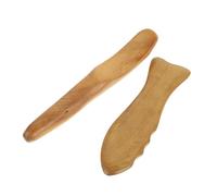 VERDANVERSE 2 pezzi Bastoncini Massaggianti in Legno di Sandalo Strumenti Gua Sha Resistenti per Viso Collo Spalle e Piedi Legno Naturale per Rilassamento Muscolare e Stimolazione Metabolica