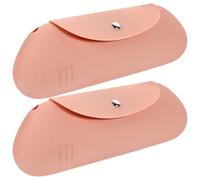 VERDANVERSE 2 Pezzi Porta pennelli per trucco in silicone Organizzatore di pennelli cosmetici custodia per il pennello per trucco portatile Case di spazzole inventa portapavide Khaki