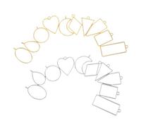 VERDANVERSE 20pezzi Ciondoli Lega Di Zinco Forma Di Cuore e Goccia Con Struttura Geometrica Per Creazioni Di Gioielli Fai Da Te e Progetti Artistici