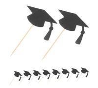VERDANVERSE 24pezzi Topper Per Torta Forma Cappello Laurea Decorazioni Per Torte Laurea Topper Per Cupcake Forniture Per Feste Inserti Per Torte