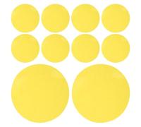 VERDANVERSE 30 Pezzi Pellicola Colorata in Pet Gialla per Lampade a Sospensione e Lampade Spot, Film Rotondo Autoadesivo Alta Trasmissione Luminosa, Facile Installazione per Illuminazione di