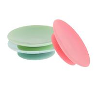 VERDANVERSE 3pezzi Piatti Ventosa Silicone Per Anziani Piatti Antiscivolo Colorati Per Svezzamento Facili Da Pulire e Resistenti Agli Urti Adatti Per Ogni Tavola