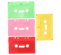 VERDANVERSE 4 pezzi Decorazioni Vintage Cassette Vuote con Custodia Trasparente Nastri Audio Vuoti Resistente e Versatile per Pareti Adatti Stile Industriale e Rustico Regalo Originale per