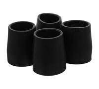 VERDANVERSE 4pezzi Coprigambe Antiscivolo Per Sedia Commode Gomma Nera Protezione Per Pavimenti e Stabilità Compatibili Con Sedie Da Bagno