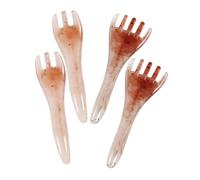 VERDANVERSE 4pezzi Per Alla Testa in Resina Pettine Massaggiante Raschietto Guasha Strumento Portatile Per Capelluto Scrubber Esfoliante