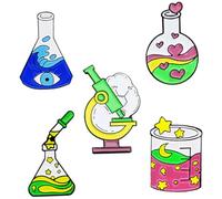 VERDANVERSE 5 pezzi Spille Smaltate Stile Attrezzature da Laboratorio Leggere e Resistenti Accessori Moda per Donna Regalo Anniversario e Insegnanti di Scienza