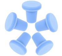 VERDANVERSE 5 pezzi Tappi in Silicone per Bottiglie Vino e Tappi Salvagusto Riutilizzabili Sigillanti Antigoccia per Vino Spumante Accessori per Conservazione Bottiglie Blu