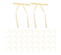 VERDANVERSE 50 Mini Fiocchi di Nastro Fai da Te Rossi per Decorazioni Regalo e Feste, Fiocchi Artigianali Riutilizzabili per Confezioni Natalizie e Decorazioni Casa