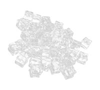 VERDANVERSE 50pezzi Cubetti Di Ghiaccio Finto Quadrato Irregolare in Acrilico Trasparente Riutilizzabili e Lavabili Oggetti Di Scena Per Acquario e Fotografia