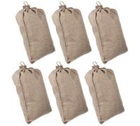 VERDANVERSE 6 Sacchetti di Juta Coulisse 20X30 CM per Verdure e Frutta Sacchi Riutilizzabili Traspiranti per Conservazione Alimenti e Ortaggi Borsa Portaoggetti Resistente per Uso Domestico