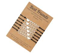 VERDANVERSE 6pezzi Braccialetto Regolabile Cuore e Corda Per Sorelle e Amiche Bracciale Simbolico Di Legame e Fratellanza