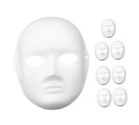VERDANVERSE 8 pezzi Maschere DIY Bianche Maschere Non Verniciate per Unisex Pittura per Halloween Cosplay Educative Opera Pechino