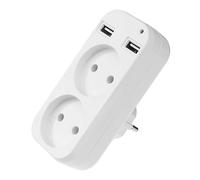 VERDANVERSE Adattatore Di Alimentazione Presa Multipresa Adattatore Per Presa Spina Di Conversione Usb Ricarica Parallela Smartphone Tablet Compatto Viaggi