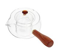 VERDANVERSE Bollitore da Casa Vetro Trasparente Teiera Laterale per Infusione Tè Materiale e Design Adatto per Tè Verde e Infusi Regalo