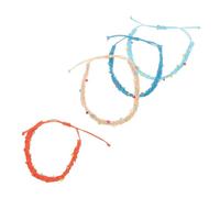 VERDANVERSE Braccialetti Fatti a Mano in Cordone di Cera Regolabili, Set da 4 con Perline Colorate Resistenti All’acqua, per Surf, Yoga e Uso Quotidiano Uomo e Donna