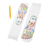 VERDANVERSE Calzini Agopressione in Cotone con Mappa Puntuale per Stimolazione Piedi Calze Riflessologia Traspiranti per Uomo Supporto Benessere e Stimolazione Agopressione