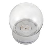 VERDANVERSE Campana di Vetro Trasparente Base LED per Fiori Eterni, Cupola Antipolvere per Decorazioni Casa e Centrotavola, Vetrina Elegante per Rose Stabilizzate e Oggetti da Collezione