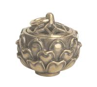 VERDANVERSE Ciondolo Aromatico Sospeso in Ottone Diffusore Apribile, Medaglione Profumato Decorativo per Aromaterapia, Accessorio Fai da Te Elegante per Collana e Regalo Donna Natale San