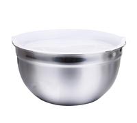 VERDANVERSE Ciotola in Acciaio Inossidabile con Coperchio da 18cm per Insalata e Miscelazione, Design Profondo con Base Piatta e Bordo Liscio per Uso Domestico e Professionale
