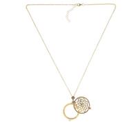 VERDANVERSE Collana con Ciondolo Lente d Ingrandimento Vintage Fiore Pendente Decorativo Pratico per Donna Catena Lunga Elegante per Lettura e Regalo Occasioni Speciali
