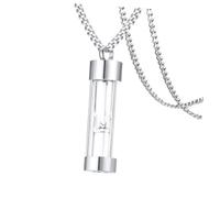 VERDANVERSE Collana Pendente Per Ceneri Con Clessidra Ciondolo Commemorativo Per Uomini e Donne Inossidabile Custodisce Ricordi Preziosi
