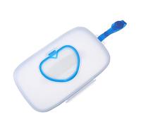 VERDANVERSE Contenitore per Salviette Umidificate Portatile in Pp Blu Apertura una Mano, Scatola Stagna per Borsa Ragazzo Ragazza per Passeggini e Culle