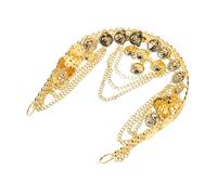 VERDANVERSE Copricapo Tribale Multistrato Catene Dorate e Monete Vintage Per Danza e Costumi Boho Da Donna, Accessori Chioma Ballo Egiziano Festa Zingara