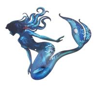 VERDANVERSE Decorazione Murale in Ferro Blu Sirena per Giardino e Interno