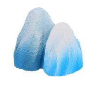 VERDANVERSE Decorazione Paesaggio Acquario 3D Montagna Artificiale Bianca in Pietra Espansa Leggera Set 2 Pezzi per Scenografie Matrimonio Spettacoli e Diorama Inverno Neve