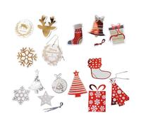 VERDANVERSE Etichette Natalizie Stili multipli in Carta Kraft 48 Pezzi Design di Natale, Pratiche e Pitturabili Set di Mini Tag Pendenti per Confezioni e Decorazioni Albero di Stili multipli
