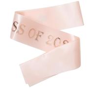 VERDANVERSE Fascia Laurea Class Of in Raso con Scritte Foil Rosa Oro Fascia Elegante per Festa di Diploma Cintura Galateo Morbida e Confortevole per Cerimonie e Balli