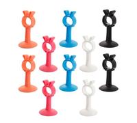 VERDANVERSE Fermaporta a Ventosa in Silicone, 10 Pezzi, per Porte e Vetri | Riduzione del Rumore, Leggero, per Bagni e Superfici Lisce Interne, Forma Coniglio, senza Danni