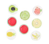 VERDANVERSE Maschera per Occhi al Ghiaccio in Pvc 8 Pezzi Riutilizzabile Design Frutta, Cerotti Estivi per Alleviare L’affaticamento Oculare, per Uso Domestico, Ufficio e Stili multipli