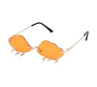 VERDANVERSE Occhiali Sole Stravaganti Rimless Leggeri e Unici per Accessori Divertenti per Party Shopping e Guida Colore