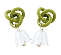 VERDANVERSE Orecchini Pendenti a Forma di Fiore di Valle Verde 1 Paio di Orecchini Primaverili per Donna Gioielli Vistosi Adatti a Look Casual e Formale