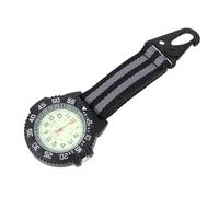 VERDANVERSE Orologio da Tasca Digitale Moschettone in Nylon Grigio Multifunzione per Escursionismo e Alpinismo, da Appendere a Cintura o Zaino, per Viaggiatori Outdoor e Lavoratori All'aperto