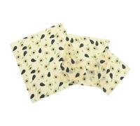 VERDANVERSE Pellicola di Cera D'api Riutilizzabile 3 Pezzi, Involucri Alimentari da Cucina in Cotone Cera Naturale, Avvolgipanni Alimentari per Frutta, Formaggi e Conserve, per Conservazione