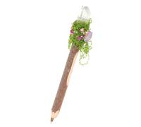 VERDANVERSE Penna a Sfera in Legno con Cristallo e Texture Corteccia D’albero, Punta Media 0,7 Mm, Inchiostro Nero, Penna per Firma Artistica e Scrittura, Adatta per Ufficio, Scuola e Casa