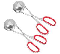 VERDANVERSE Pinza per Polpette in Acciaio Inox 304 Set da 2 Utensile Resistente al Calore Meccanismo Fluido Impugnatura Ergonomica per Cucina Domestica e Professionale Accessorio