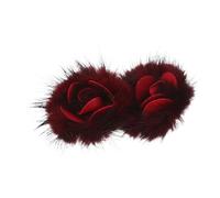 VERDANVERSE Pom Pom Bridal Shoe Clips in Fox Fur Detachable Plush Shoe Buckles For High Heels Elegant Decorative Accessories For Flats And Clogs Of