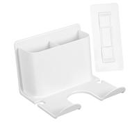 VERDANVERSE Porta Phon Adesivo Da Parete Per Asciugacapelli Organizer Per Strumenti Da Bagno Con Doppio Scomparto Per Piastra e Spazzole Installazione Facile Senza Forare Design Moderno e