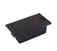 VERDANVERSE Portabatteria da 9v per Chitarra Basso Vano Batteria Nero e Montaggio Piatto per Strumenti Musicali Pickup Attivo Eq08