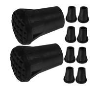 VERDANVERSE Punte Per Bastoni Da Trekking e Stampelle 10 Pezzi in Gomma Antiscivolo Resistenti Usura Protezione Punta, Accessori Per Passeggio Escursionismo e Attività Outdoor