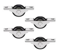 VERDANVERSE Ruote per Porte Scorrevoli 30mm in Nylon e Metallo 4 Pezzi Scorrevolezza Fluida e Leggerezza, per Armadi e Porte in Uffici e Case