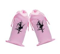 VERDANVERSE Sacchetti per Scarpe da Raso Rosa 2 Pezzi, Borsa Porta Scarpette per Ginnastica Artistica con Coulisse, Facile da Riporre e Riutilizzabile, per Ballerine