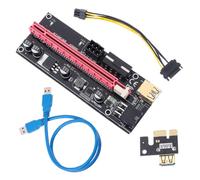 VERDANVERSE Scheda Adattatore Pcie 1x a 16x Doppio Connettore 6pin, Alimentazione Indipendente, Lega e Plastico, per Ridurre Carico della Scheda Madre