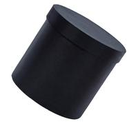 VERDANVERSE Secchiello per Fiori in Cartone Nero Scatola Rotonda per Composizioni Floreali Confezione Cilindrica per Bouquet per Matrimoni e Compleanni