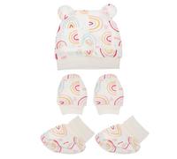 VERDANVERSE Set 1 Pezzo Cappello in Cotone per Ragazzo Ragazza Guanti Anti-graffio e Copriscarpe Traspiranti per Protezione Durante Freddo Inverno