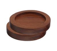 VERDANVERSE Set 2 Pezzi Porta Spezie in Legno di Acacia, Vassoio Rotondo Antiscivolo per Macina Sale e Pepe, Base Stabile per Macinapepe da Cucina, Accessori Organizzazione Condimenti