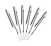 VERDANVERSE Set 6 Penne Stilo Resistive Nere in Alluminio e Abs con Alta Precisione e Scrittura Scorrevole per Dispositivi con Schermo Touch Resistivo con Cordino Anti-smarrimento